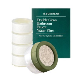 [6 Months Set] Water Filter for Sink Faucet and Replacement Set, Sink Water Filter, Vitamin C Gel, NSF Certified - Removes Impurities, Chlorine and Rust - Skin Hydration, Made in Korea Olive Green