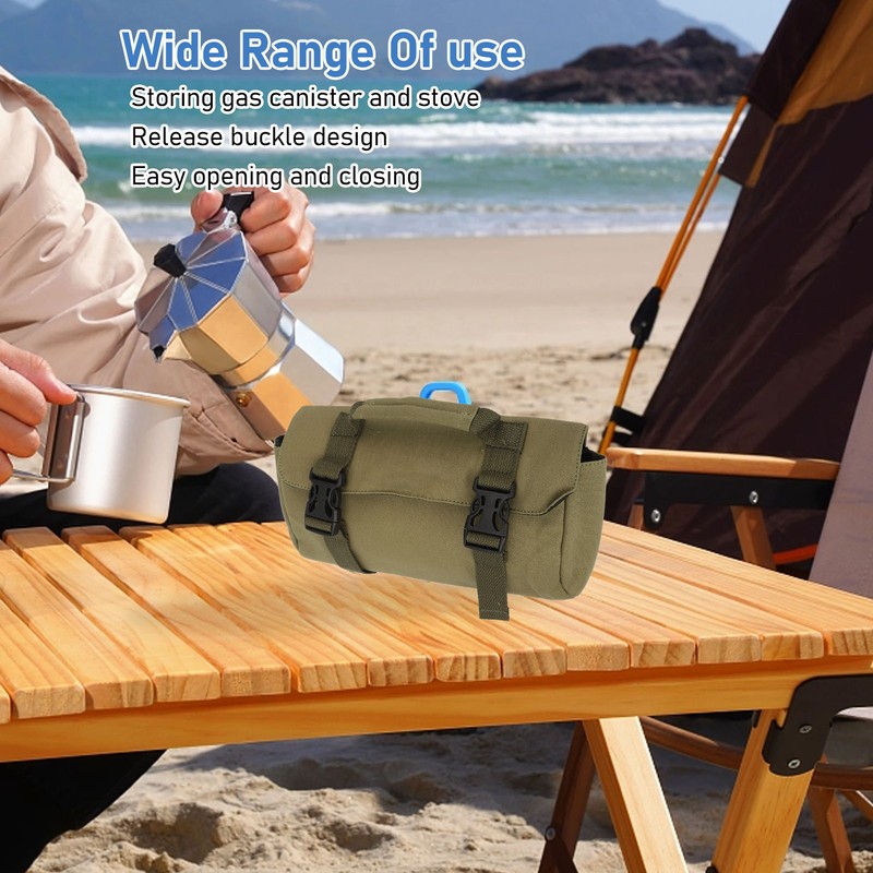 Travel Portable Makeup Bag Multifunctional Canvas Outdoor Camping Gas Canister