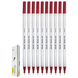 DOLLAR XFine Fineliner Pens, RED, Ultra Fine Point (0.3mm), Pack of 10, Ideal for Artists Architects Technical Drawing Handwriting Calligraphy Sketching Illustrations