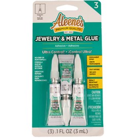 Jewelry & Metal Glue – No Drip Instant Adhesive – Waterproof for Repairing Necklaces, Bracelets, Earrings – 3 Pack