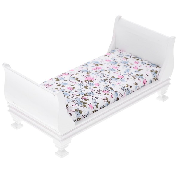 IMIKEYA Miniature Bed Dollhouse Accessories 1 12 Mini Bed Decorative