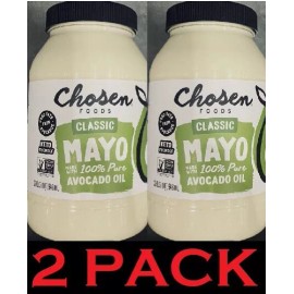 Chosen Foods 2x CHOSEN FOODS Classic 100% PURE AVOCADO OIL MAYO MAYONNAISE 32 oz - 2 PACK