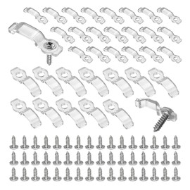 LED Strip Mounting Clips Pack of 100 10 mm 12 mm LED Strip Holder Light Mounting Bracket Clips Mounting Clip LED Strip Holder Clips 10 mm 12 mm Screws Included
