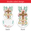 LyoGao Easter Party Bunny Shaped Invitations - Easter Floral Cross