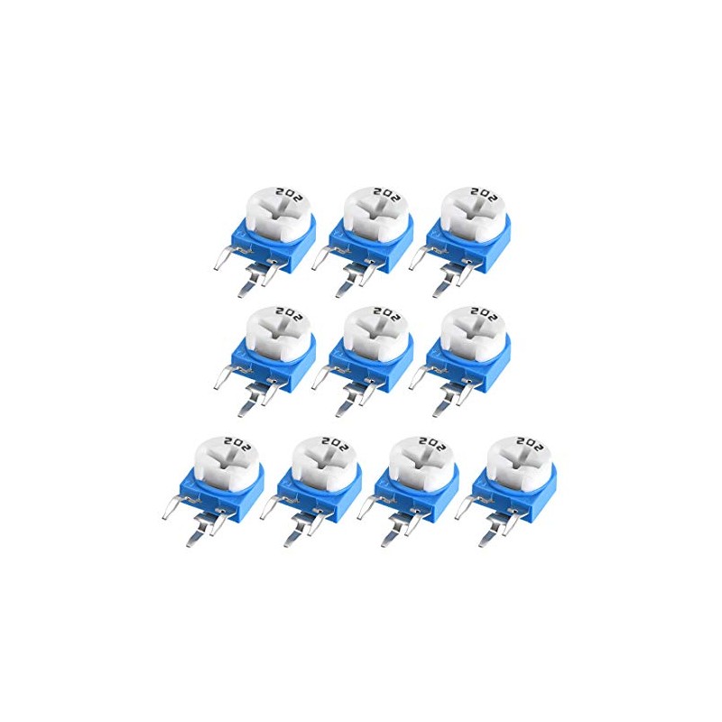 uxcell Carbon Coated Trim Potentiometer, 2KΩ, Vertical High Precision Variable