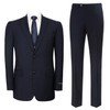 Mens 3 Piece Classic Fit Suit Set Two Buttons Solid