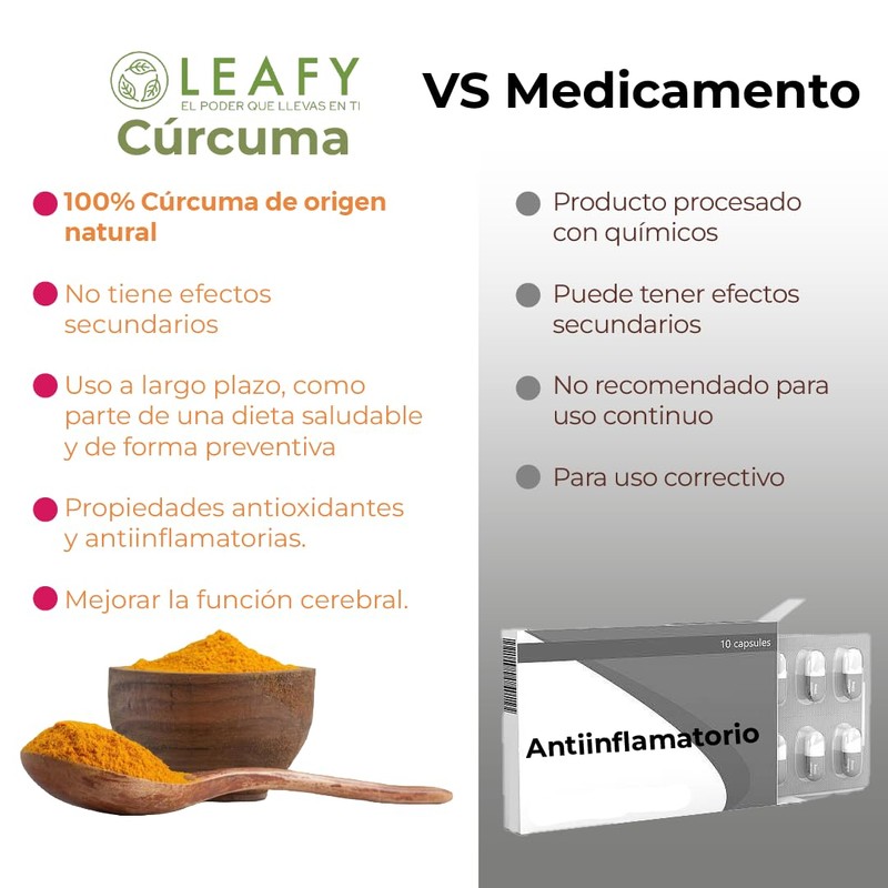 Leafy Pack 2 Cúrcuma en Polvo Orgánica Antiinflamatorio 200g