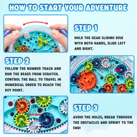 SEVENKA SEVENKA 2 Pack Maze Puzzle Games for Kids Ages 5-10, 3D Mind Puzzles Brain Teasers Gravity Ball Game, Maze Ball Puzzle Toy for Kids Adults, Developmental Games Toys (1 Blue+1 Orange)