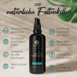Organic Hyaluronic Acid Serum Highly Concentrated, Aloe Vera Instead of Water, With Natural Ingredients, Made in Germany