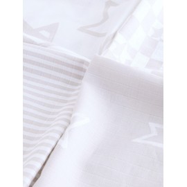 NEXT Baby Musselintücher im 4er-Pack aus 100% Baumwolle Grey Star M