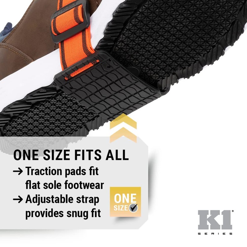 K1 Mid-Sole Ice Cleats - Rotatable Traction Aids For Flat
