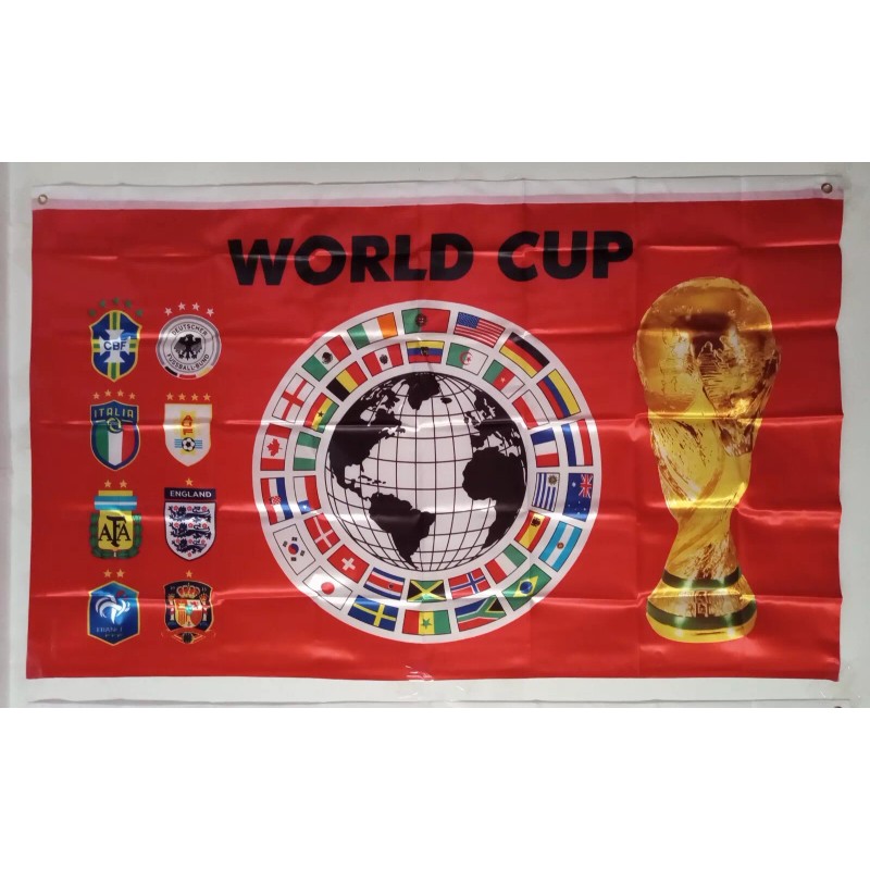 1 WORLD CUP FLAG + 1 COPA AMERICA FLAG FOR