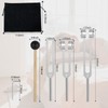 Tuning Forks for Healing Set (128Hz, 256Hz, 512Hz), 3-Piece Silver