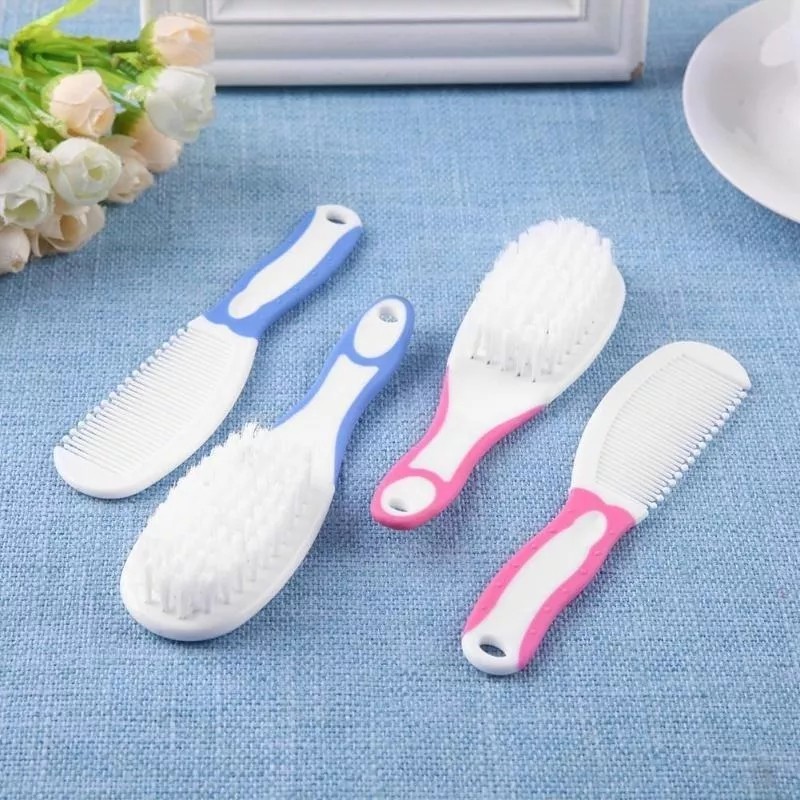 Cepillo Para Bebe Peinar Cabello Cerdas Suaves Masaje 2 En