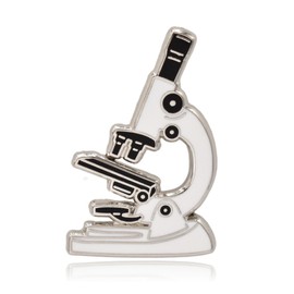 Microscope Science Hard Enamel Pin (Silver)
