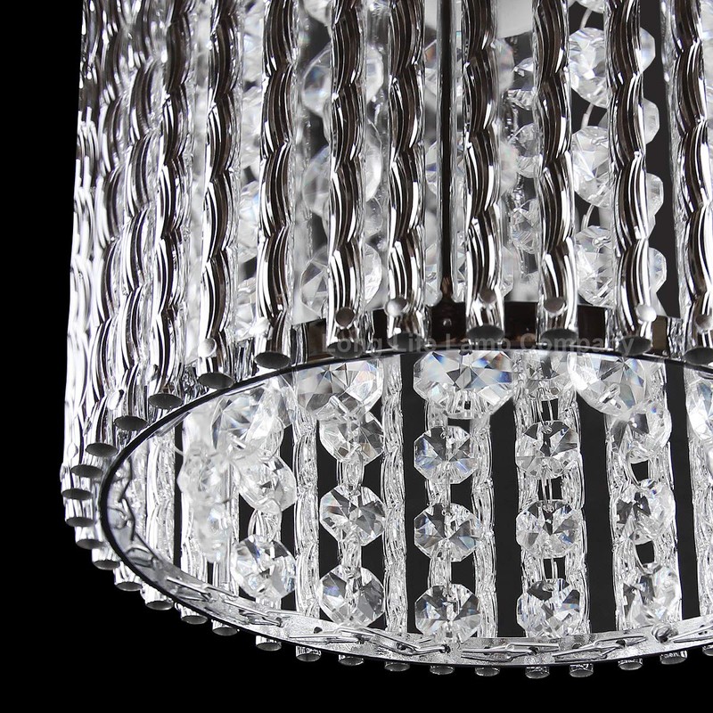 Crystal Light Shade for Ceiling Pendants Chrome Frame Chandelier Droplets