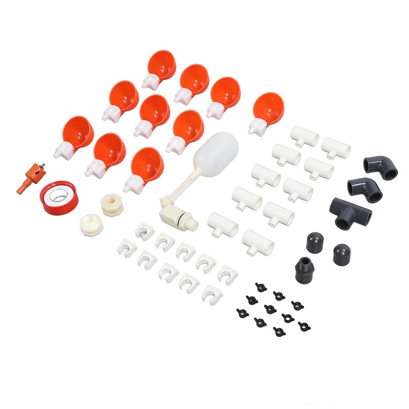 Pipeline Automatic Chicken Waterer Poultry Waterer Dispenser Water Feeder Kit