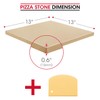 Unicook Pizza Stone 13 Inch, Cordierite Square Baking Stone for