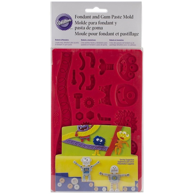 Wilton Fondant and Gum Paste Mould with Robots and Monsters