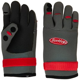 Berkley BTNFGG NEOPENE FISH GRIP GLOVES Neoprene Fishing Gloves, Grey