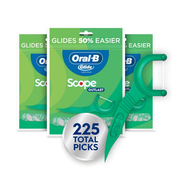 Oral-B Glide Mint Dental Floss Picks with Long Lasting Scope