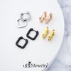 555Jewelry Stainless Steel Geometric Earrings, Square Hoop Earrings for Women,