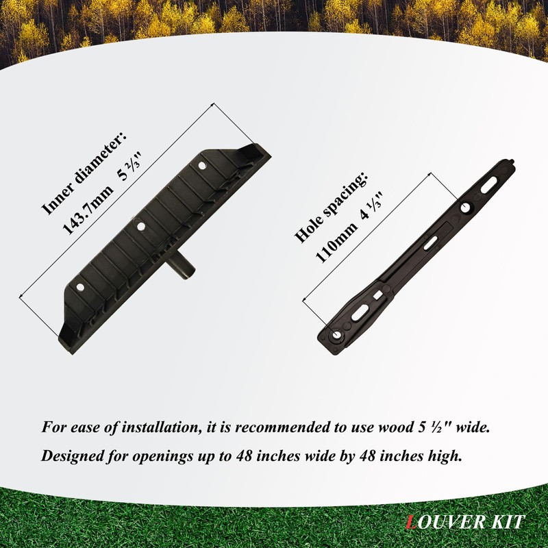 Explranltec Louver Bracket Kit, Deck Sunblind System, Shutters Hardware System