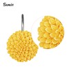 Sunlit Decorative Floral Shower Curtain Hooks, Dahlia Pinnata Flower Shower