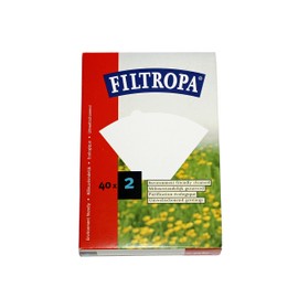 2 Boxes of Filtropa Size 2 Filter Papers, Pack of 40, White