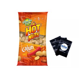 Hampton Spicy Peanuts in Shell Hot Nuts - (1 Pack) 10 oz Bags - Hampton Farms cajun