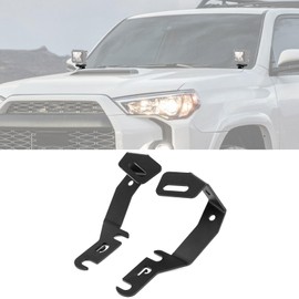ROMELACK Ditch Hood Mount Light Brackets LED Pods Bracket Compatible with Toyota Tundra 2007-2021 (Black)