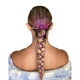 Hair Glitter Gel - Light Weight, Fast Drying, Ultra Fine Iridescent Glitter, Amazing Lasting Sparkle, for All Hair Types - Concerts Rave Party Costumes Accessories - Pink, 60 Ml