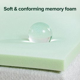ZINUS 1.5 Inch Green Tea Memory Foam Mattress Topper, Smaller, More Convenient WonderBox Packaging, Pressure-Relieving Layers, CertiPUR-US Certified, Full