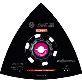 Bosch Professional 1x Expert Sanding Plate MAVZ 116 RT6 Multitool Blades (Ø 116 mm, Grit 60, Accessories Multitool)