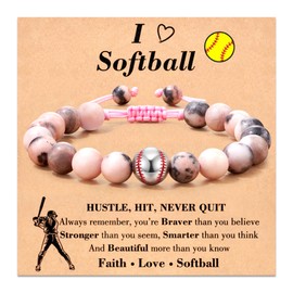 Tarsus Softball Gifts, Softball Stuff Accessories Teen Teenage Girl Gift Bracelet Birthday Christmas Softball Gifts for Girls Players