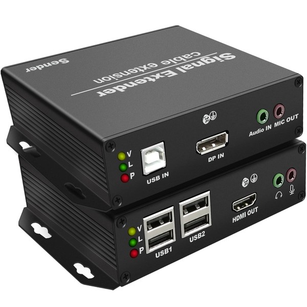 4K DP to HDMI KVM Extender Over Cat5e/6/7 up to