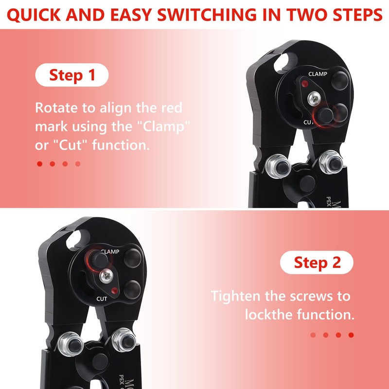 MGYOO Pex Crimping Tool Cinch and Remove Dual-Function Pex Crimp
