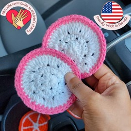 Cotton Crotchet Fruit Car Coaster Set (Dragon Bloom)