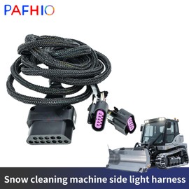 PAFHIO 16160200 car Snow plow Side Light Control Harness Compatible with MD VMD HD EX TE XP VX VXF CM Snowplow Cleaning Light Harness