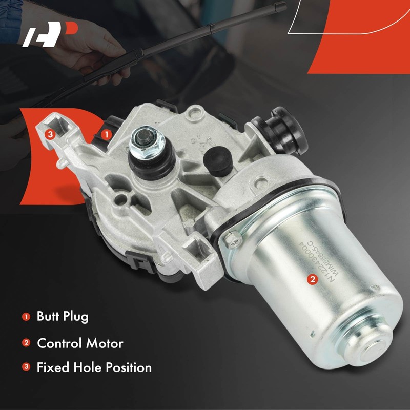 A-Premium Front Windshield Wiper Motor Compatible with Land Rover Discovery