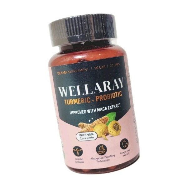 Wellaray Turmeric + Probiotic 90 Caps (EXP:09/26)