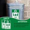 10 Pack Waterproof Recycle Sign for Trash Can(Large),Cans and Bottles