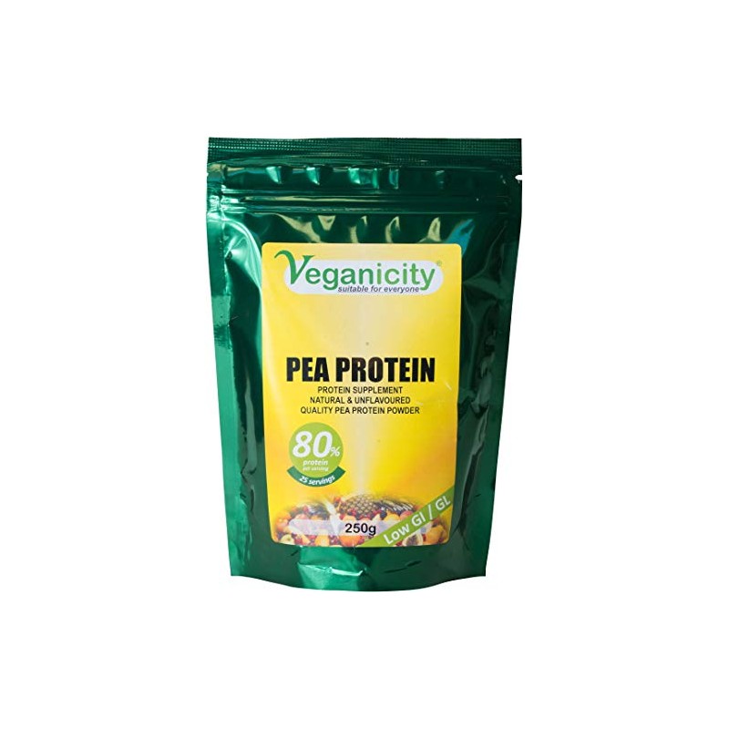 Veganicity Pea Protein Powder : Natural and Unflavoured 80% Protein