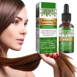 Aceite de Romero para el Cabello, (30ML), Aceite Esencial de Romero Orgánico, 100% Puro Natural, Nutre el Cuero Cabelludo, Elimina el Cabello Seco, Romero para el Cabello
