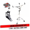 Griffin Single Kick Bass Drum Pedal & Snare Stand Set