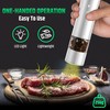 Electric Salt and Pepper Grinder Set - Black & White