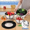 LIANYU Mixing Bowls Sets of 3, Stainless Steel Metal Nesting