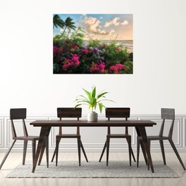 Fine Art Canvas Hot Pink Canvas Wall Decor by Artist Dennis Frates for Living Room, Bedroom, Bathroom, Kitchen, Office, Bar, Dining & Guest Room - Ready to Hang - 43 in x 32 in