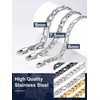 ChainsPro Men's Figaro Chain Necklace 6 mm Wide Figaro Chain