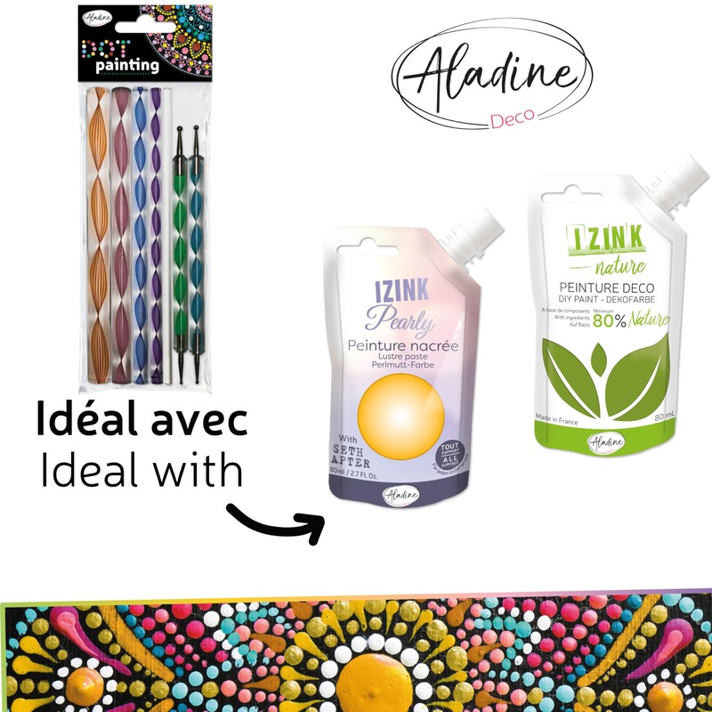 Aladine Dot Painting Set - 7 Tools & 9 Attachments